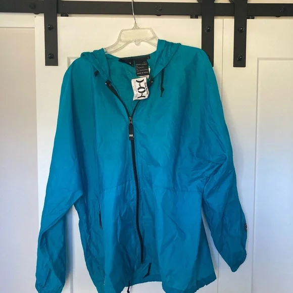‘90s Helly Hansen Teal Windbreaker Jacket - Picture 3 of 6